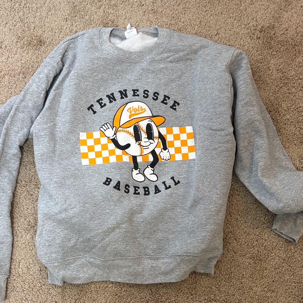 Gray Tennessee Baseball Sweatshirt